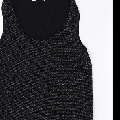 Oasis Womens Black Nylon Basic Tank Size M Scoop Neck