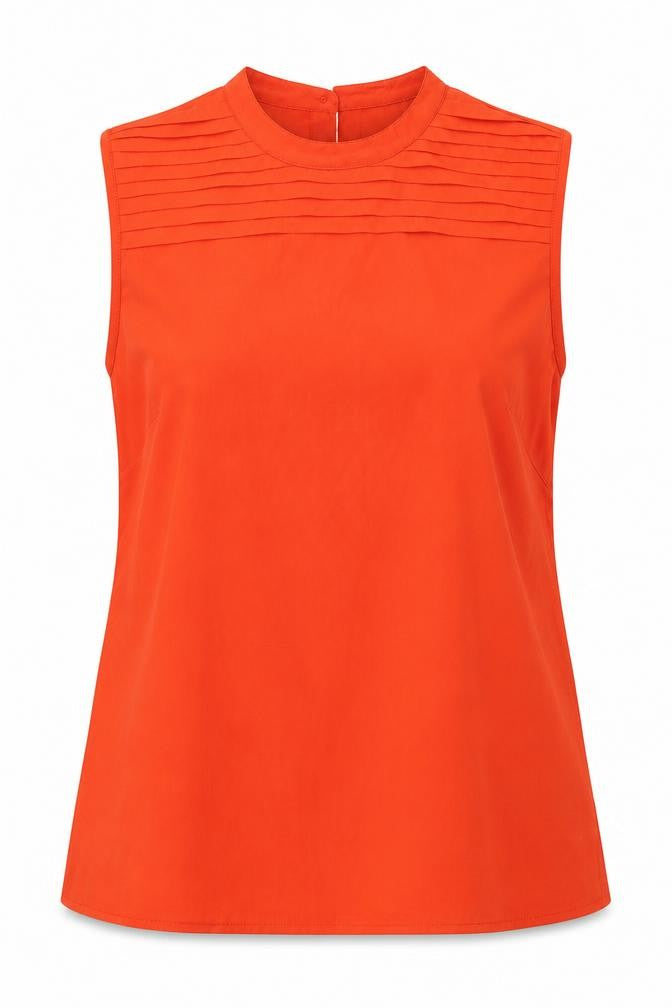 ASOS Womens Orange Polyester Basic Blouse Size 12 Round Neck