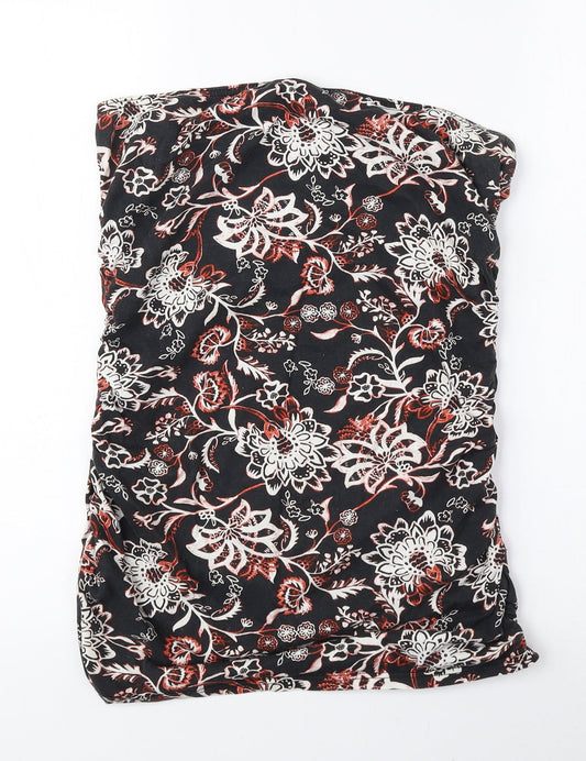 Dorothy Perkins Womens Multicoloured Floral 100% Cotton Basic Blouse Size 12 Off the Shoulder