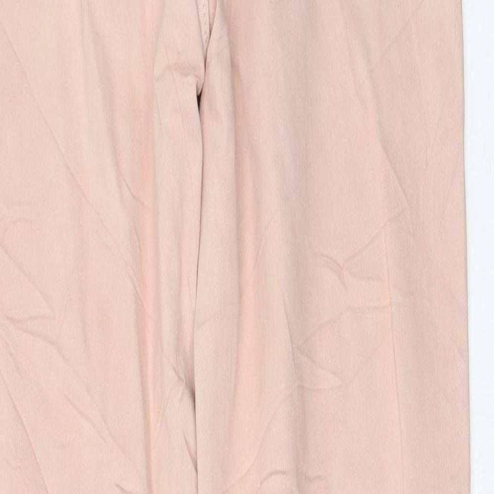 Marks and Spencer Womens Pink Cotton Skinny Jeans Size 8 L30 in Regular Zip