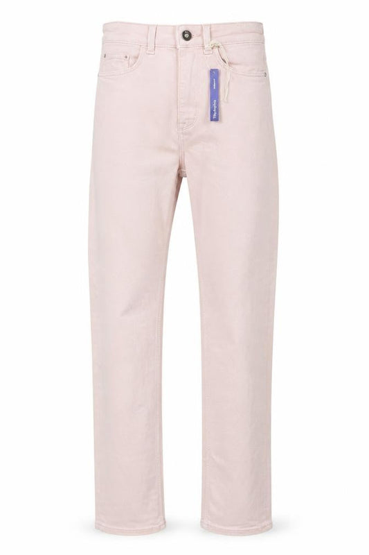 Marks & Spencer Mens Pink Cotton Straight Jeans Size 60 L30 in Regular Zip