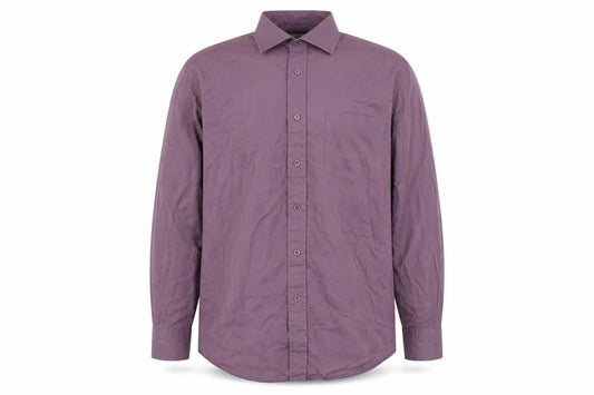 Primark Mens Purple Polyester Button-Up Size 15 Collared Button