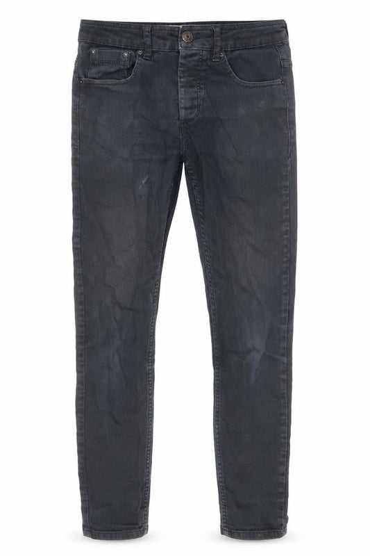 Burton Mens Blue Cotton Skinny Jeans Size 32 in L29 in Regular Button