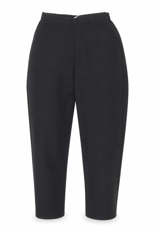 Preworn Womens Black Polyester Carrot Trousers Size 10 L24 in Regular Drawstring
