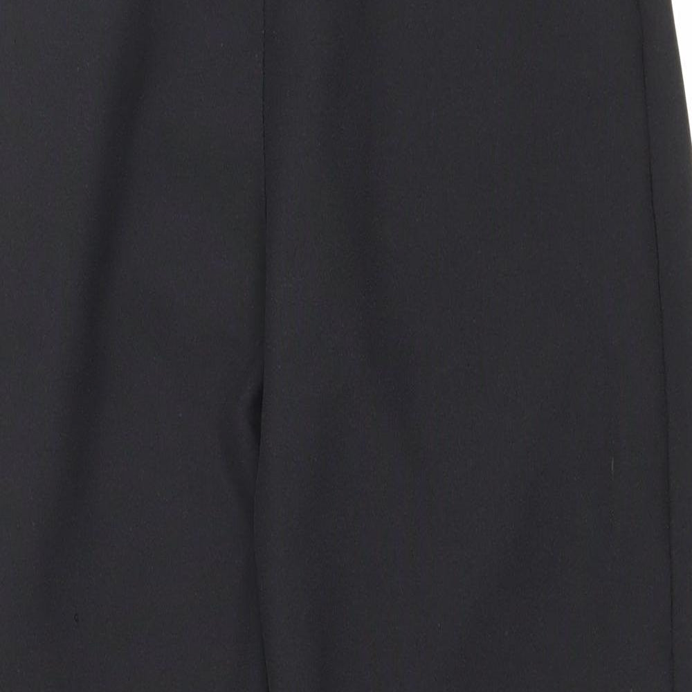 Preworn Womens Black Polyester Carrot Trousers Size 10 L24 in Regular Drawstring