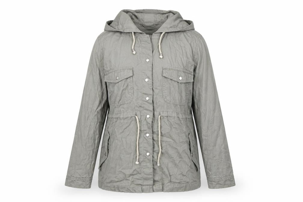 Being Casual Womens Green Jacket Coat Size 14 Button
