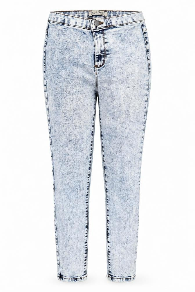 Denim & Co. Womens Blue Cotton Skinny Jeans Size 8 L28 in Regular Zip