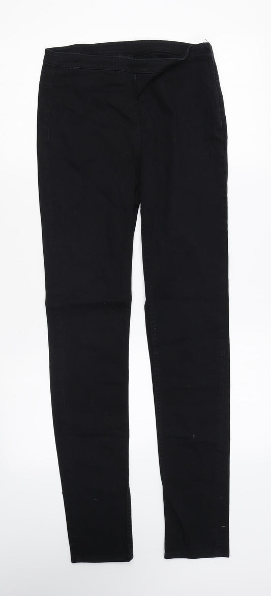 H&M Womens Black Cotton Skinny Jeans Size 6 L29 in Regular Zip