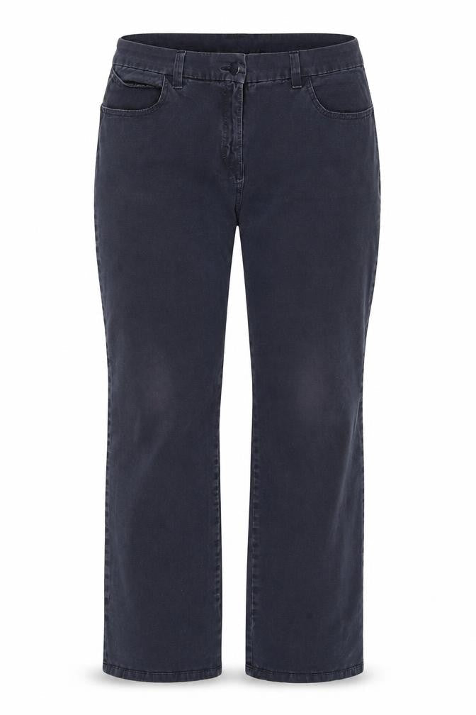 Marks & Spencer Womens Blue Cotton Straight Jeans Size 34 in L28 in Regular Zip