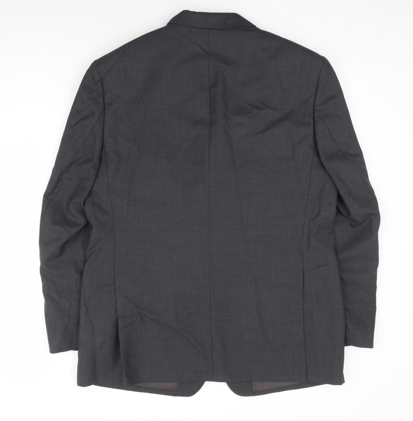 L'Abito Uomo Mens Grey Polyester Jacket Suit Jacket Size 46