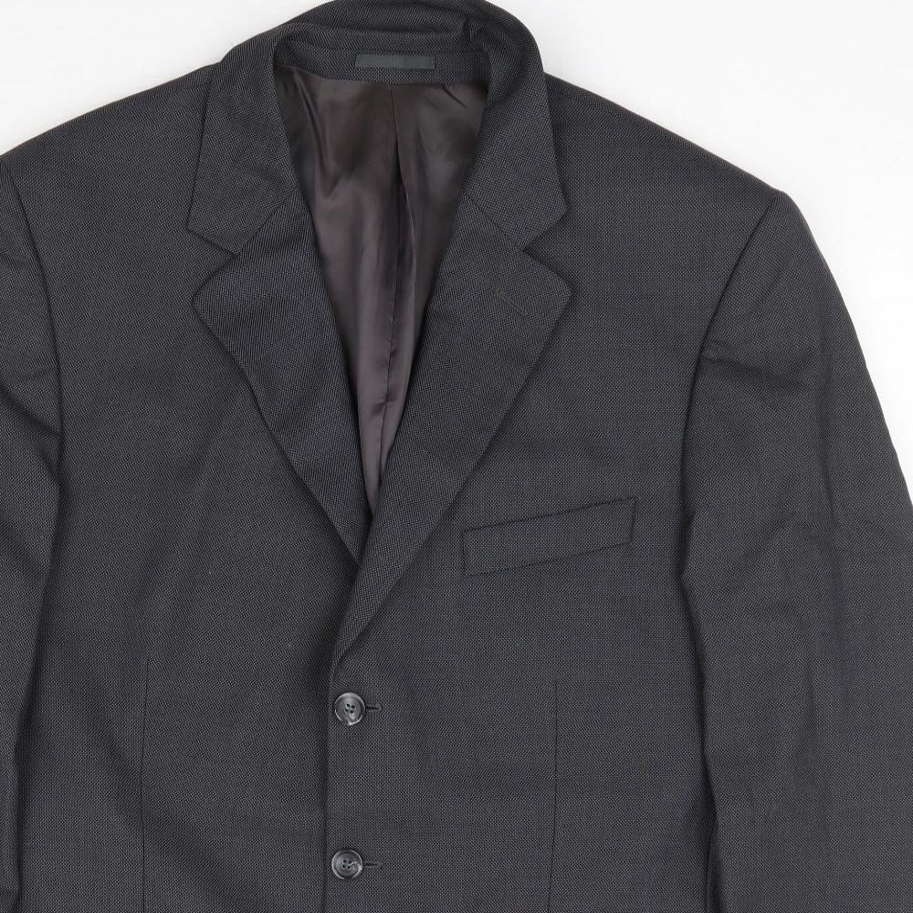 L'Abito Uomo Mens Grey Polyester Jacket Suit Jacket Size 46
