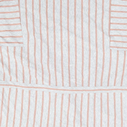 Principles Womens Grey Striped Polyester Basic Blouse Size 18 Round Neck - Batwing