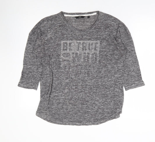 NEXT Womens Grey Polyester Basic Blouse Size 14 Round Neck - Be True to Who You Are