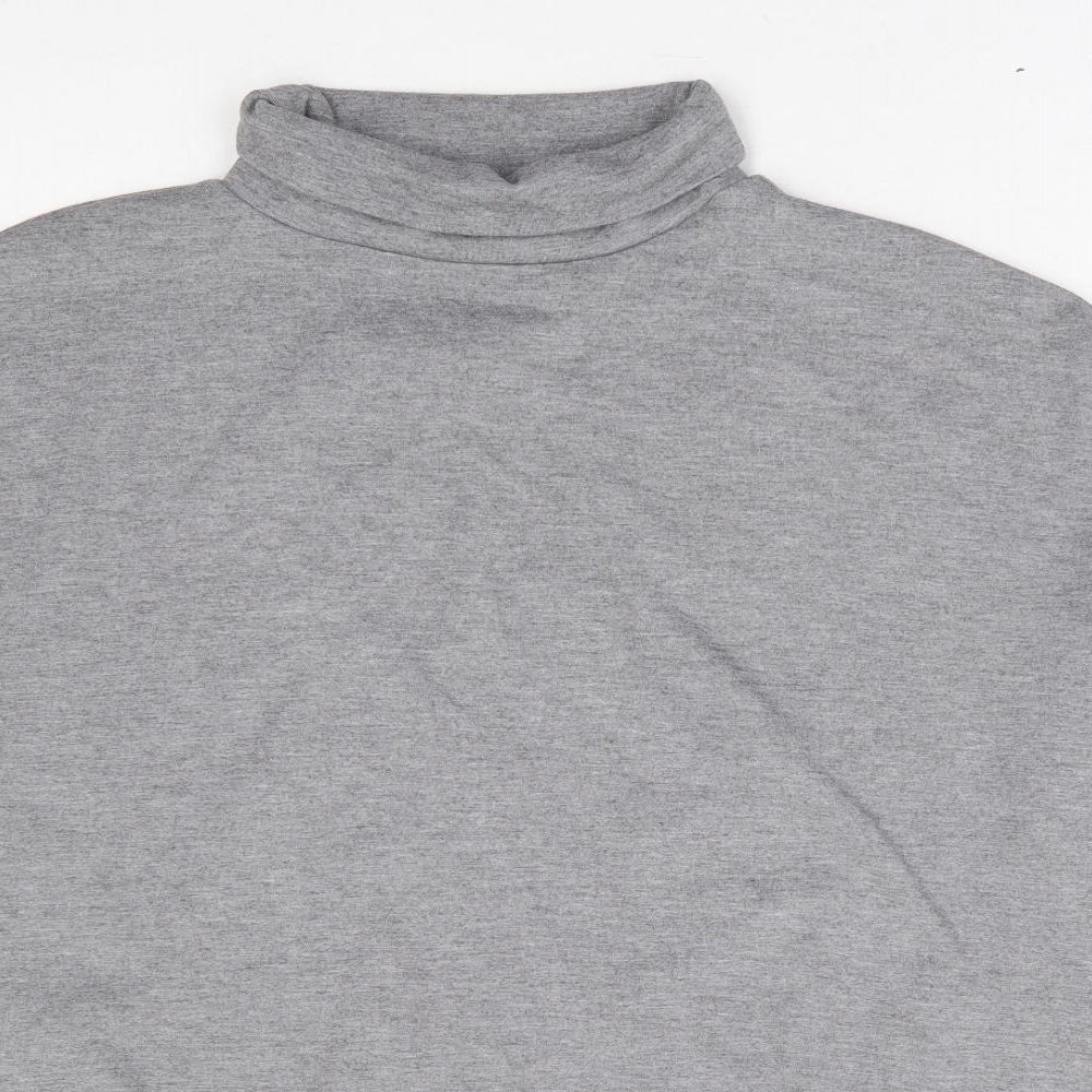 TU Womens Grey Polyester Pullover Sweatshirt Size 16 Pullover - Drop Shoulder Batwing