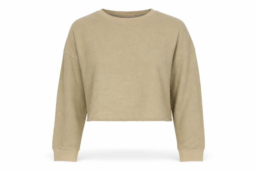 ASOS Womens Green 100% Cotton Pullover Sweatshirt Size 6 Pullover - Cropped