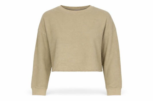 ASOS Womens Green 100% Cotton Pullover Sweatshirt Size 6 Pullover - Cropped