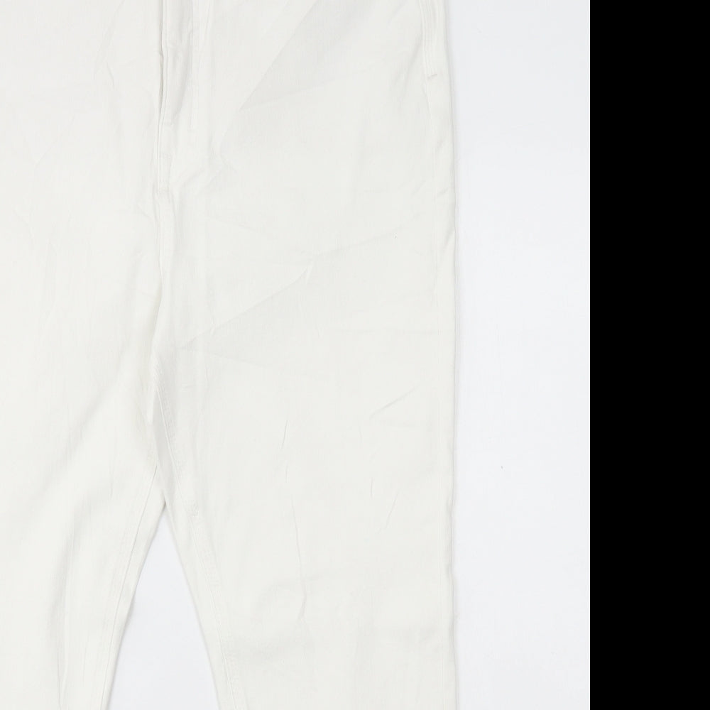 Marks and Spencer Womens White Cotton Skinny Jeans Size 38 L27 in Regular Button