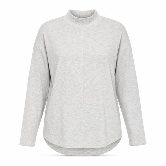 NEXT Womens Grey Viscose Basic T-Shirt Size 12 Mock Neck