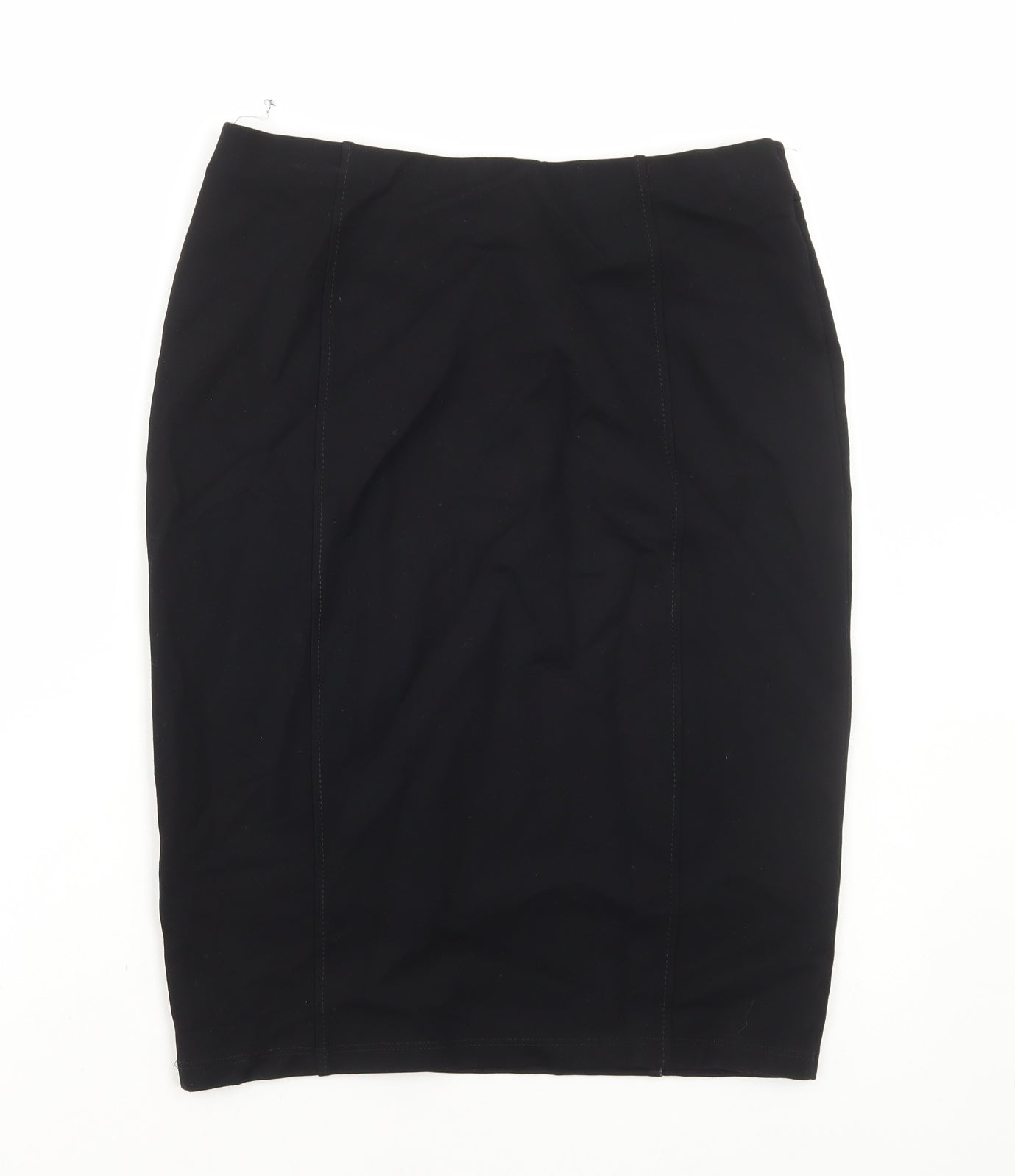 Preworn Womens Black Polyester Straight & Pencil Skirt Size 30 in