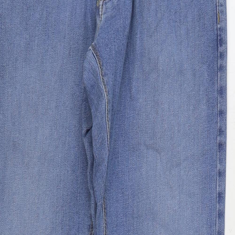 Marks and Spencer Womens Blue Cotton Skinny Jeans Size 30 in L31 in Regular Zip
