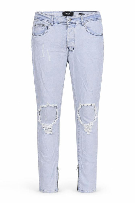 Other Mens Blue Cotton Skinny Jeans Size 30 in L33 in Regular Zip
