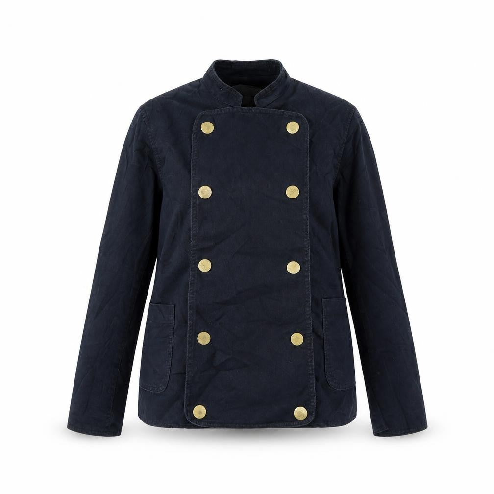 H&M Womens Blue Jacket Size 6 Button