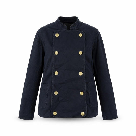 H&M Womens Blue Jacket Size 6 Button