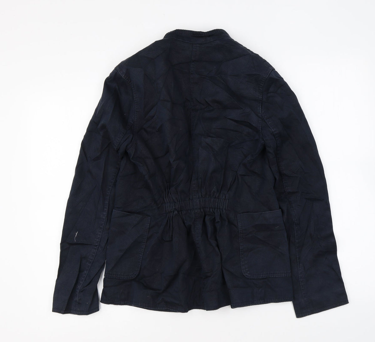 H&M Womens Blue Jacket Size 6 Button