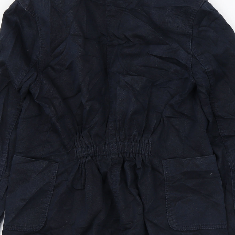 H&M Womens Blue Jacket Size 6 Button