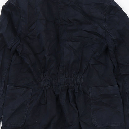 H&M Womens Blue Jacket Size 6 Button