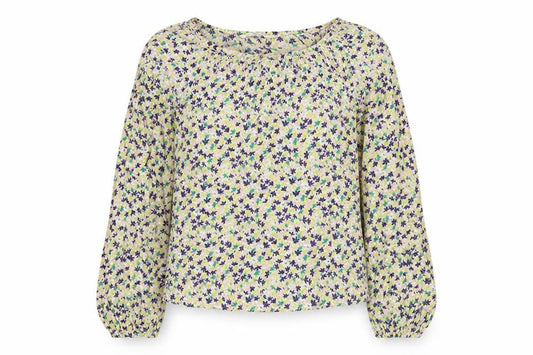 Marks and Spencer Womens Multicoloured Floral Viscose Basic Blouse Size 8 Round Neck