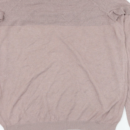 Next Womens Pink Round Neck Viscose Pullover Jumper Size 12