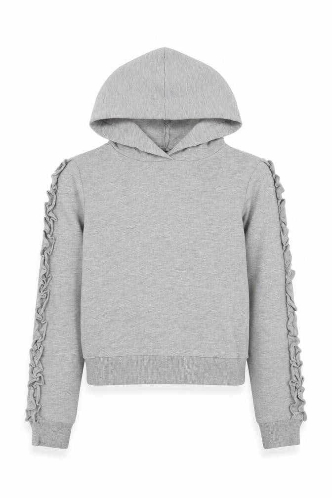 Select Girls Grey Cotton Pullover Hoodie Size XS Pullover