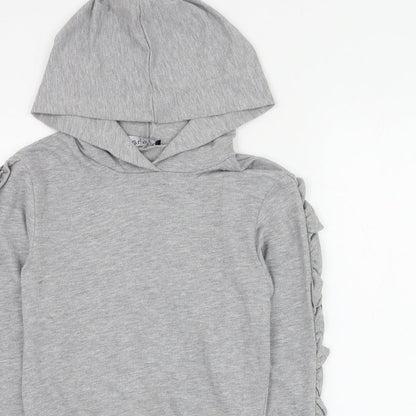 Select Girls Grey Cotton Pullover Hoodie Size XS Pullover