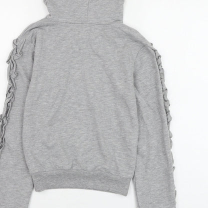 Select Girls Grey Cotton Pullover Hoodie Size XS Pullover
