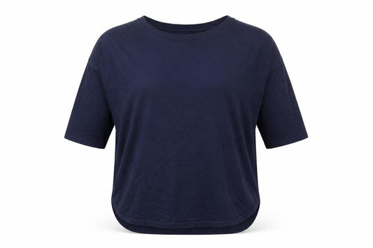 Dorothy Perkins Womens Blue Viscose Basic T-Shirt Size 12 Boat Neck
