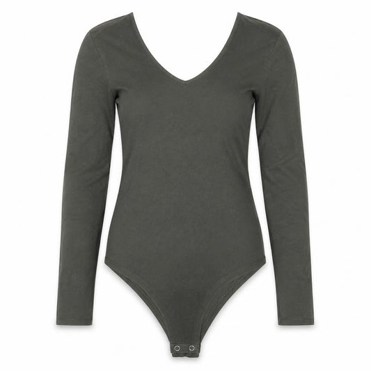 Select Womens Green Viscose Bodysuit One-Piece Size 8 Snap