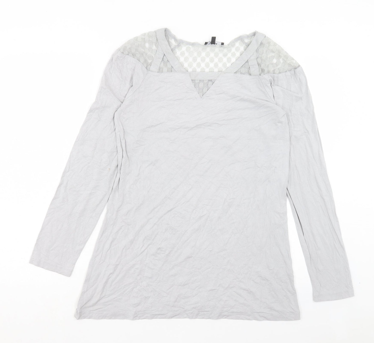 Yest Womens Green Viscose Tunic T-Shirt Size 8 Square Neck