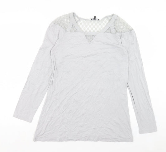 Yest Womens Green Viscose Tunic T-Shirt Size 8 Square Neck