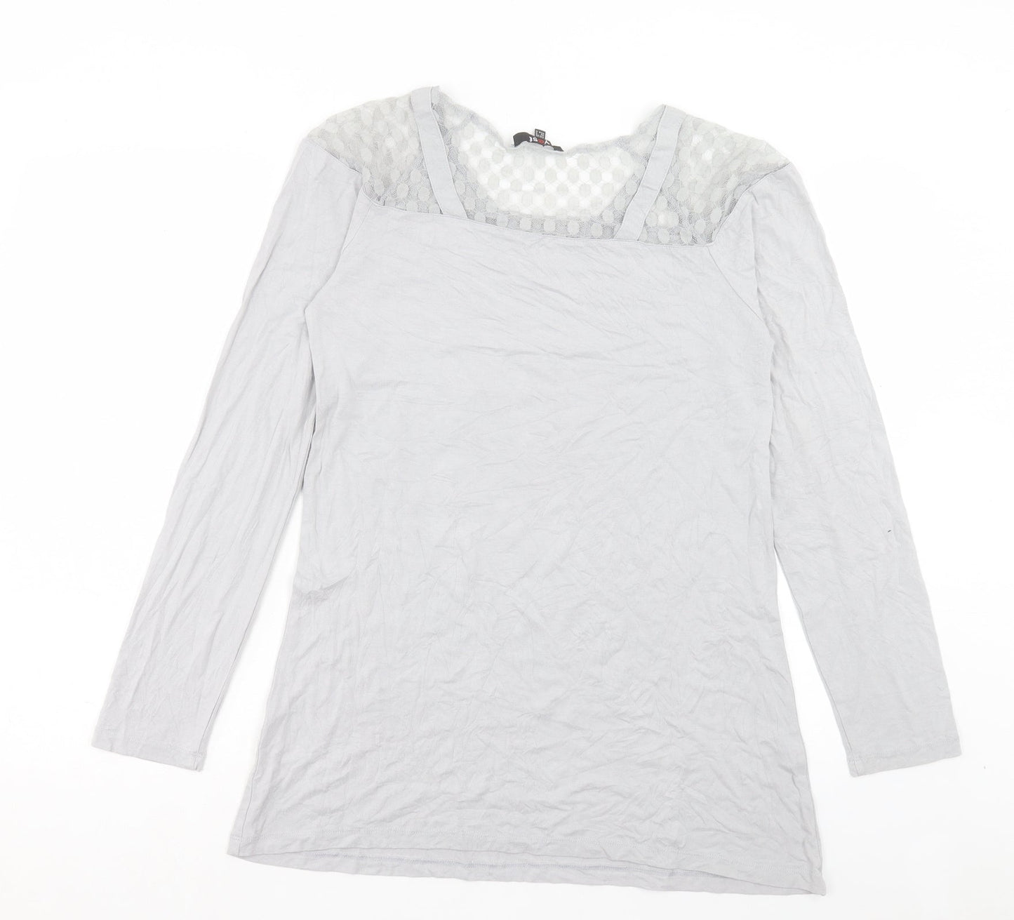 Yest Womens Green Viscose Tunic T-Shirt Size 8 Square Neck