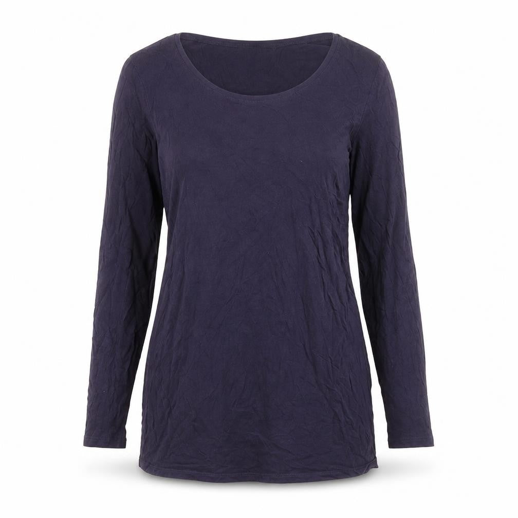 New Look Womens Blue Cotton Basic T-Shirt Size 10 Crew Neck