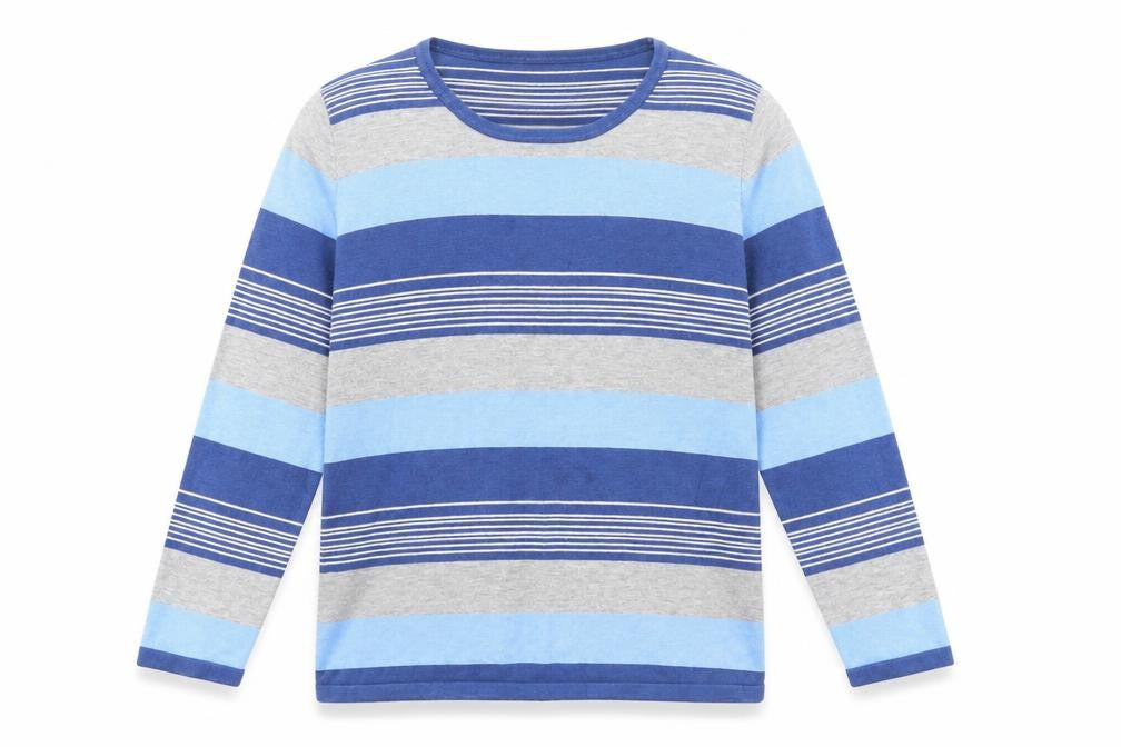 CHIANTI Mens Multicoloured Striped Viscose Pullover Sweatshirt Size L