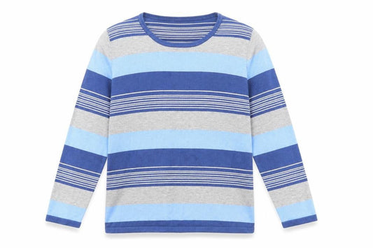 CHIANTI Mens Multicoloured Striped Viscose Pullover Sweatshirt Size L