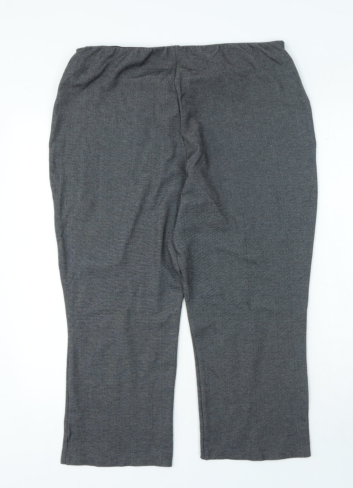 Preworn Womens Grey Viscose Trousers Size 16 L23 in Regular