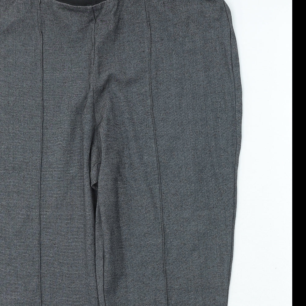 Preworn Womens Grey Viscose Trousers Size 16 L23 in Regular