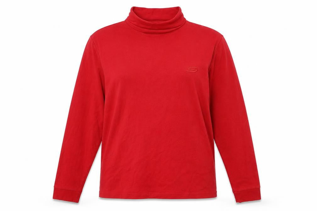 Crane Snow Womens Red Roll Neck Polyester Pullover Jumper Size M