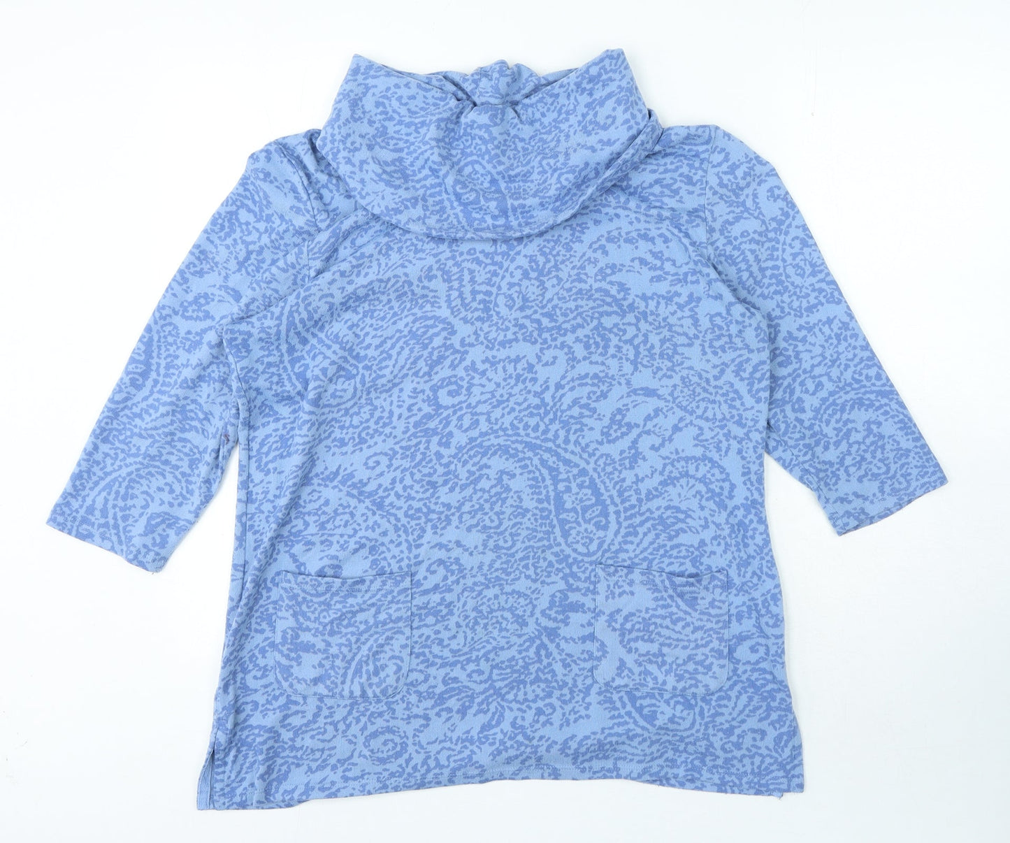 Preworn Womens Blue Roll Neck Polyester Pullover Jumper Size M