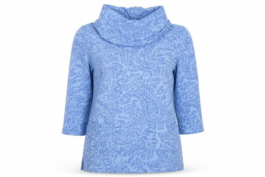 Preworn Womens Blue Roll Neck Polyester Pullover Jumper Size M