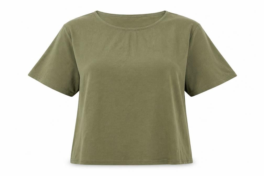 Classics Womens Green Polyester Basic Blouse Size 18 Round Neck