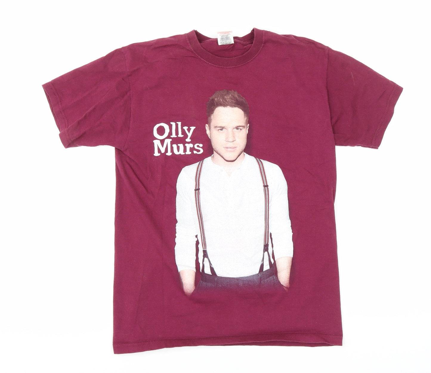 Fruit of the Loom Womens Purple Cotton Basic T-Shirt Size S Round Neck - Olly Murs 2013 Tour